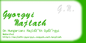 gyorgyi majlath business card